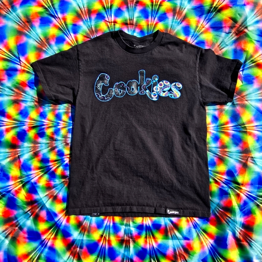 Cookies Black T-Shirt Size Medium With Colorful Logo